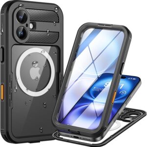 Mobile Phone Case IP68 Waterproof Protective Case with Magsafe, 360° Outdoor Case, Shockproof, Dustproof, Armoured Case with Camera Protector/Screen